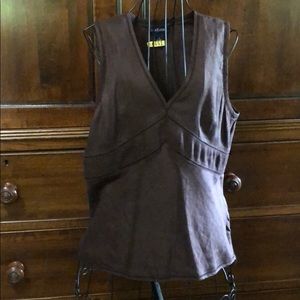 Anne Taylor chocolate brown sleeveless top.